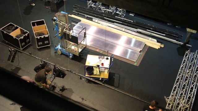 Les techniciens font leur spectacle
