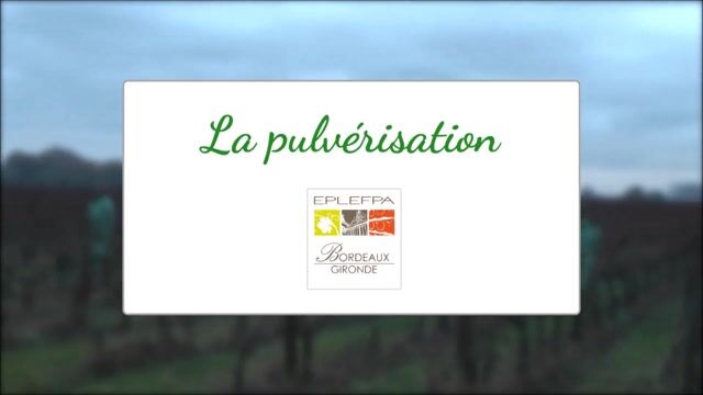 La pulvérisation en BTS Viticulture-Œnologie
