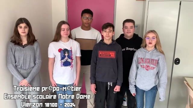 Les troisièmes prépa métier de Notre Dame