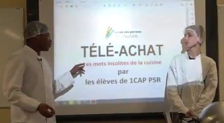 Télé-achat avec les mots insolites de la cuisine