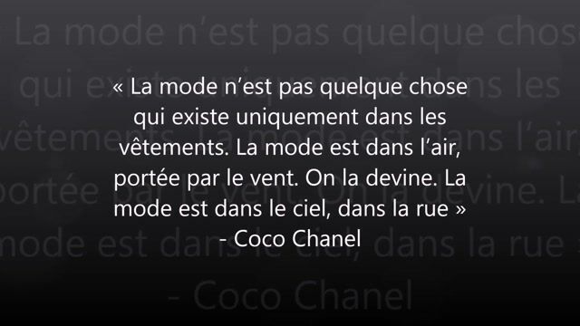 Le monde de la couture