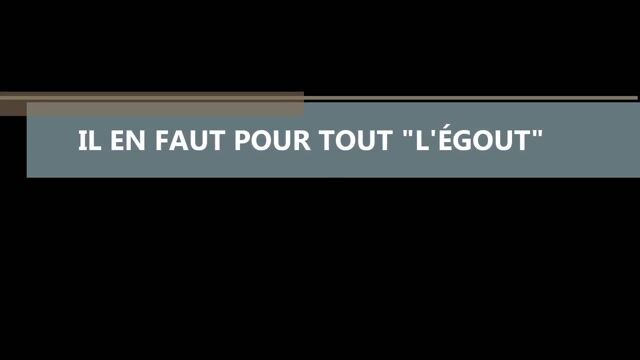 Il en faut pour tout l'égout