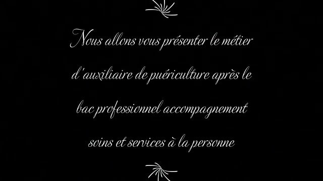 Le métier d'auxiliaire de puériculture