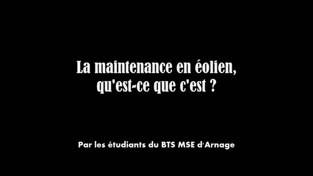 La Maintenance en Éolien un métier d'avenir !