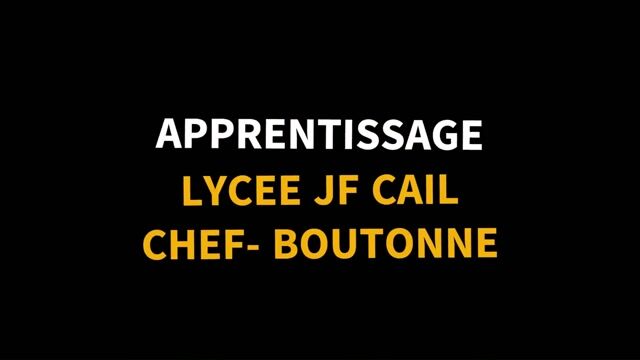 Apprentissage Lycée JF Cail Chef-Boutonne
