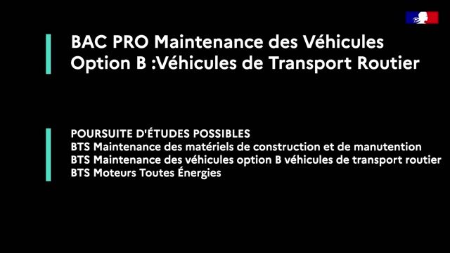 BAC PRO et BTS Maintenance des Véhicules De Transport Routier