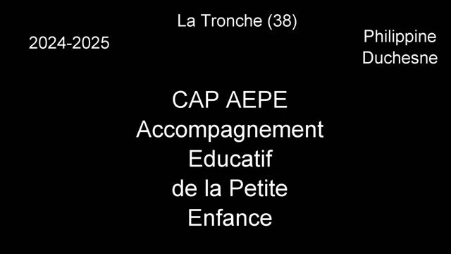 CAP AEPE accompagnant éducatif petite enfance